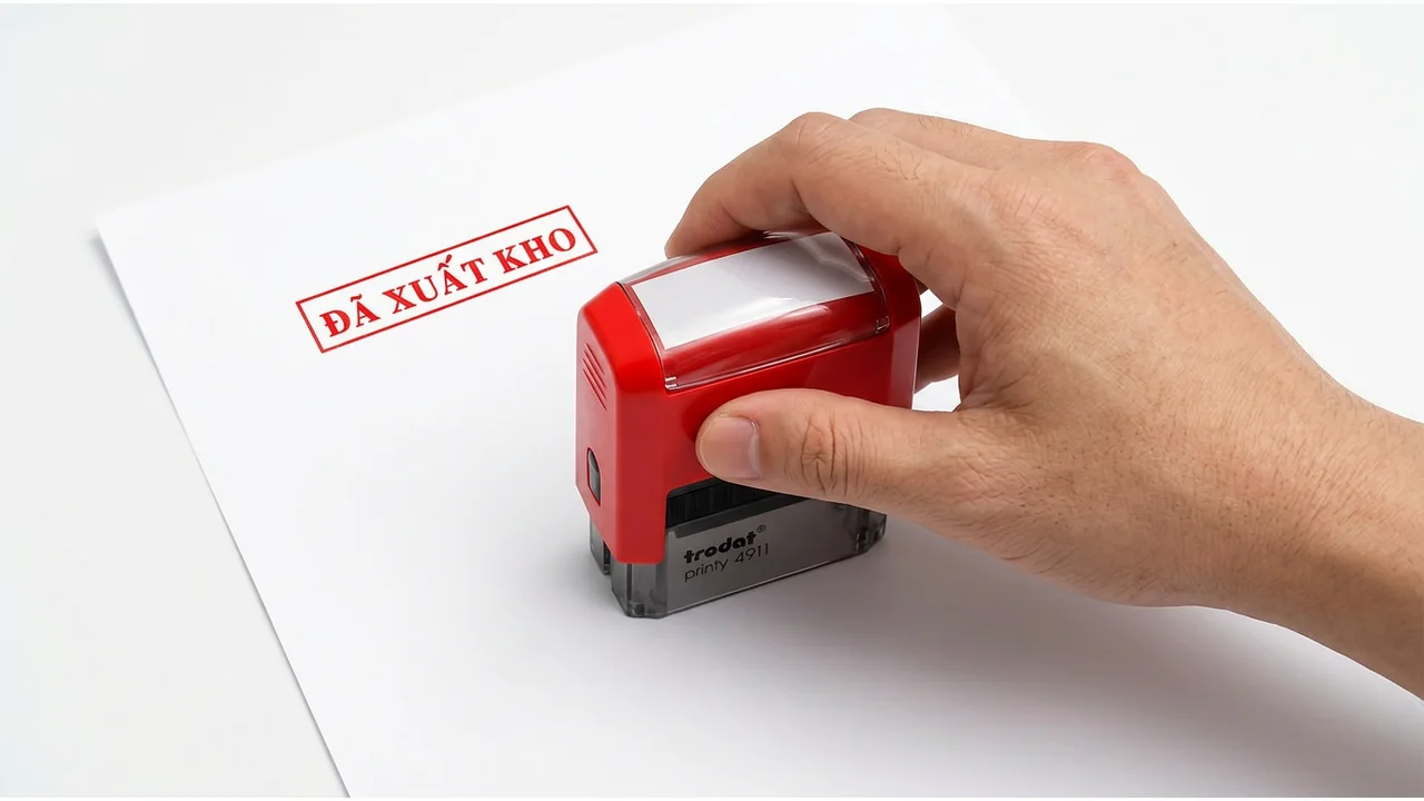 Những loại con dấu đã xuất kho nào phù hợp để dùng trong kho hàng?