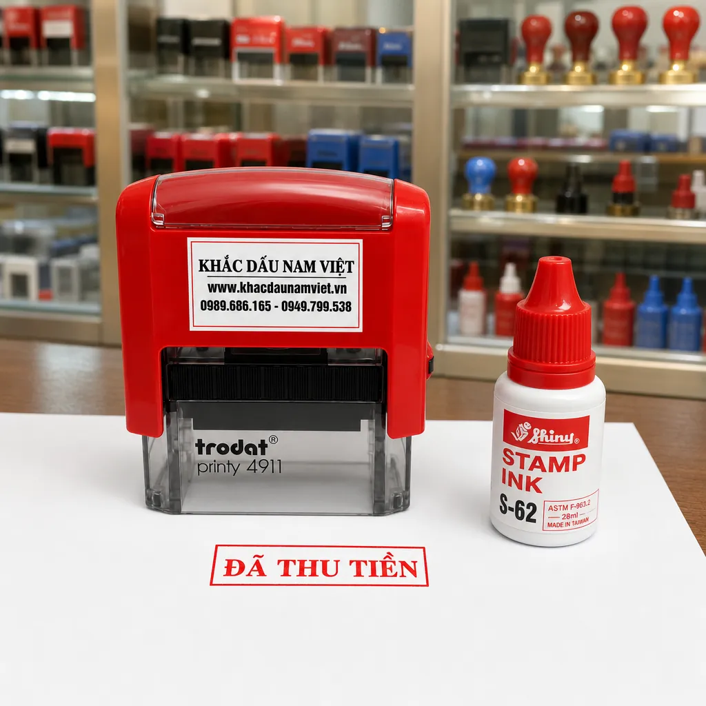 Khắc Con Dấu Đã Thu Tiền Xác Nhận Thanh Toán Cho Doanh Nghiệp