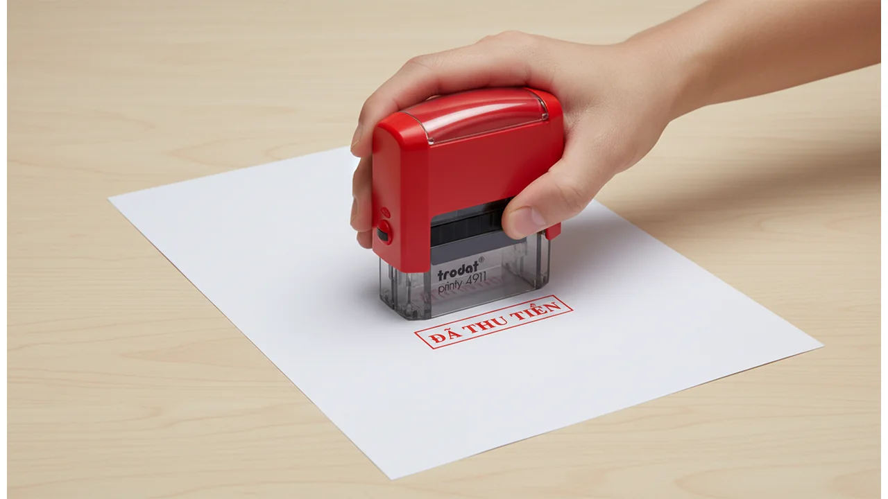 Dấu tự động và dấu liền mực đã thu tiền: loại nào bền hơn cho việc thu tiền hàng ngày?