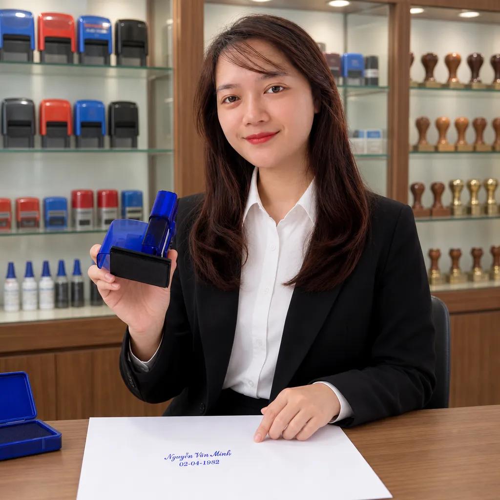 Dấu tự động dạng mini và dấu liền mực dạng bỏ túi: dùng khác nhau thế nào?