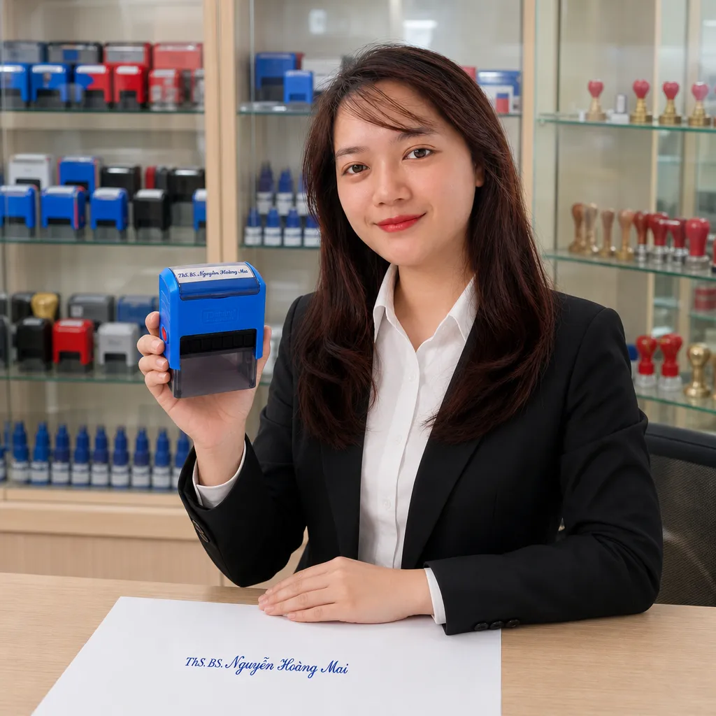 Dấu tên thạc sĩ bác sĩ có cần ghi đầy đủ cả hai học hàm không?