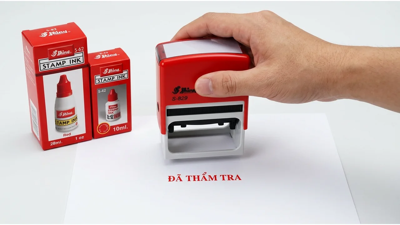 Mẫu dấu đã thẩm tra gồm những nội dung và thông số hình thức nào?