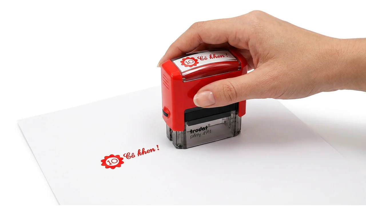 Khắc dấu cô khen