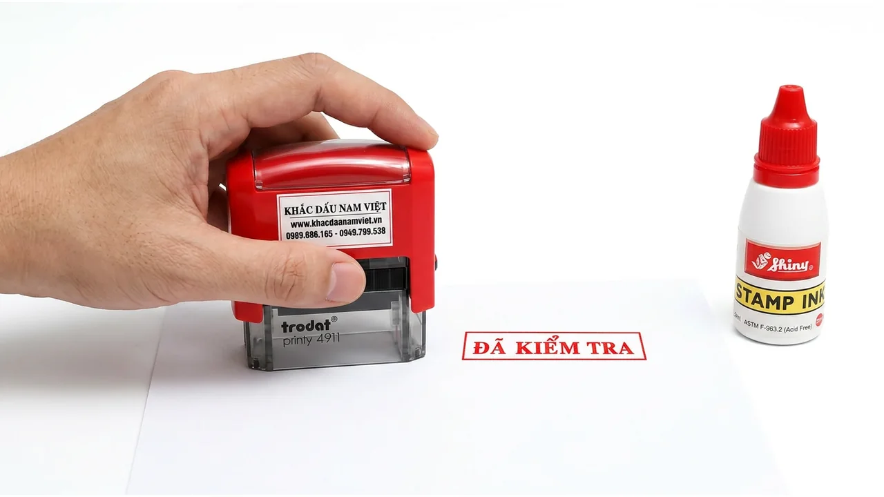 Khắc dấu đã kiểm tra