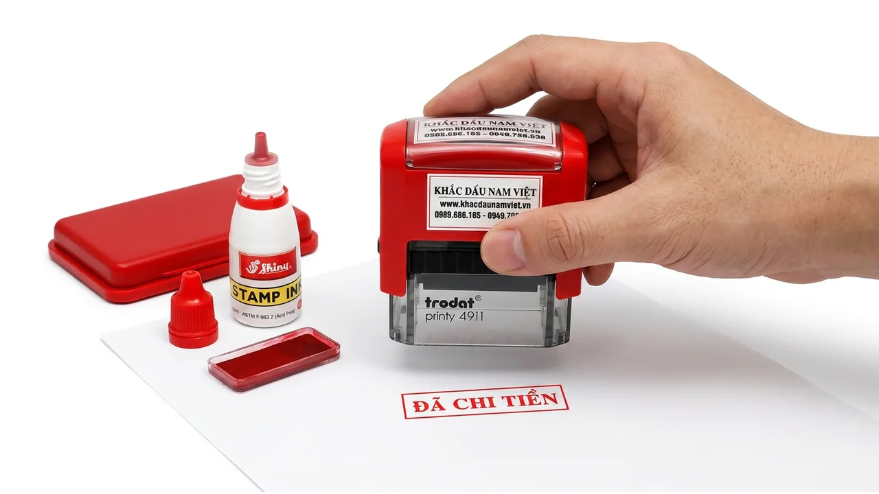 Khắc dấu đã chi tiền
