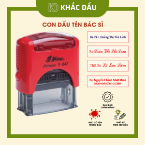 Khắc dấu tên bác sĩ