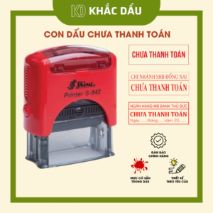 Khắc dấu chưa thanh toán