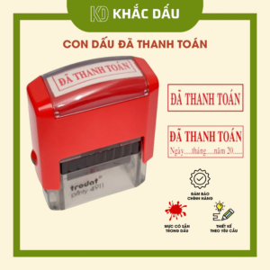 Khắc dấu đã thanh toán