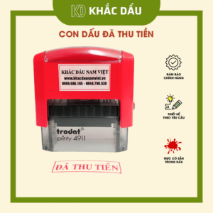 Khắc dấu đã thu tiền