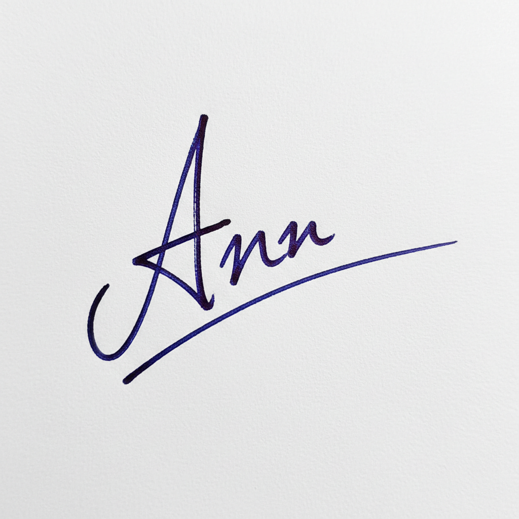 Mẫu chữ ký tên An số 1