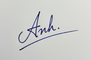 Mẫu chữ ký tên Anh số 1