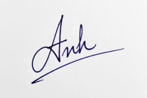 Mẫu chữ ký tên Anh số 1