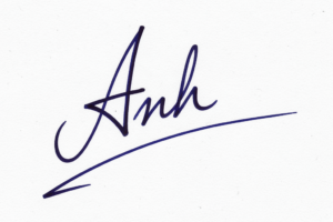 Mẫu chữ ký tên Anh số 1