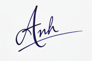 Mẫu chữ ký tên Anh số 1