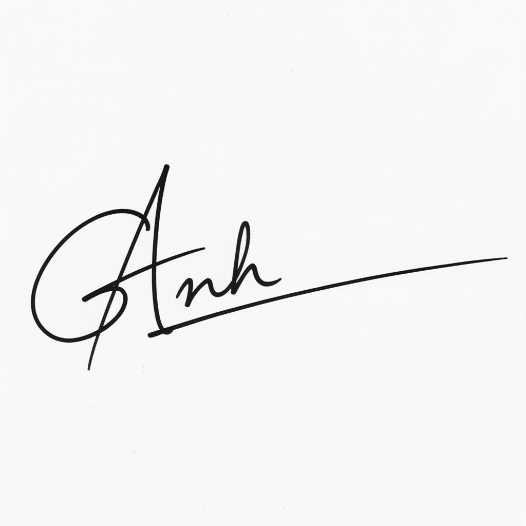 Mẫu chữ ký tên Anh số 10