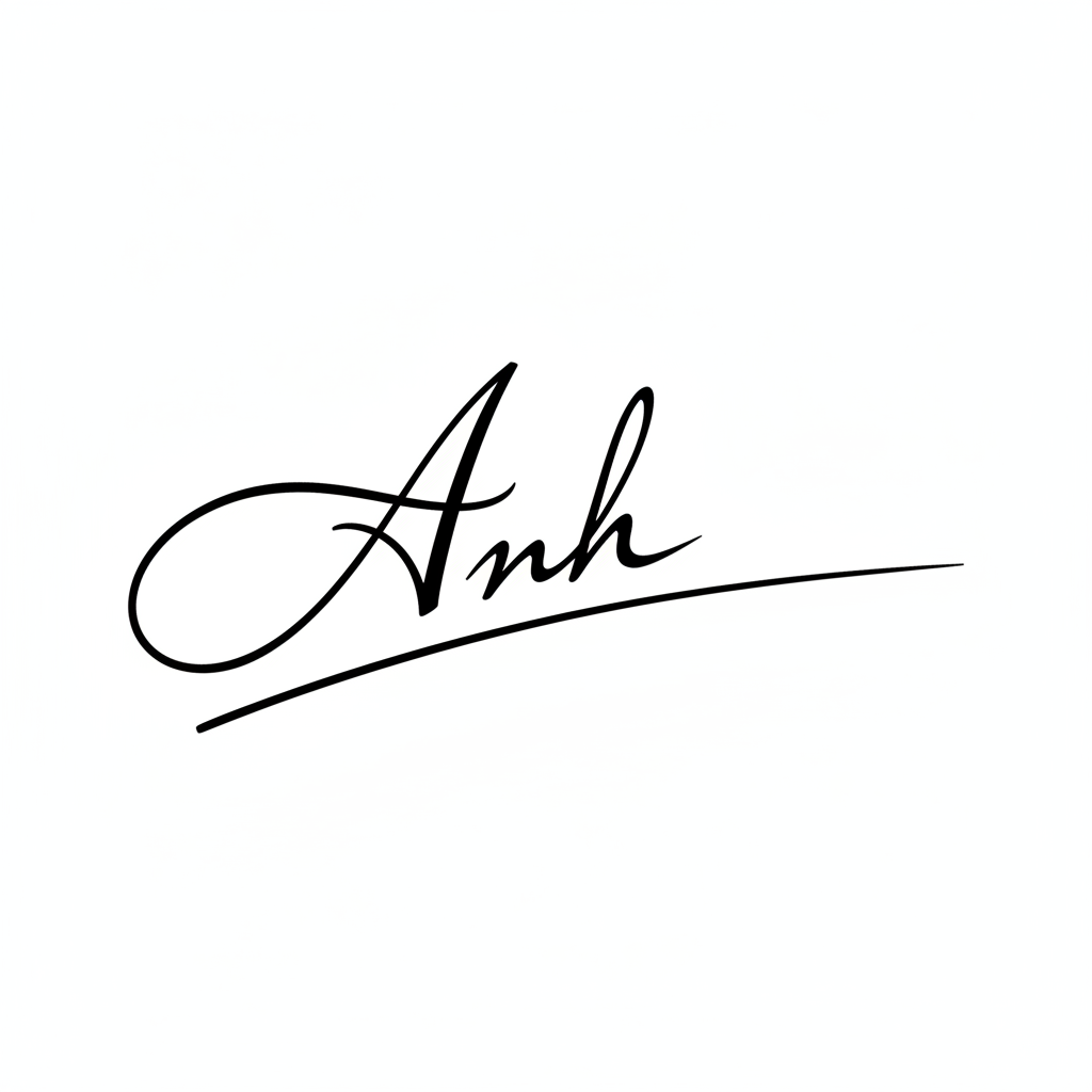 Mẫu chữ ký tên Anh số 10
