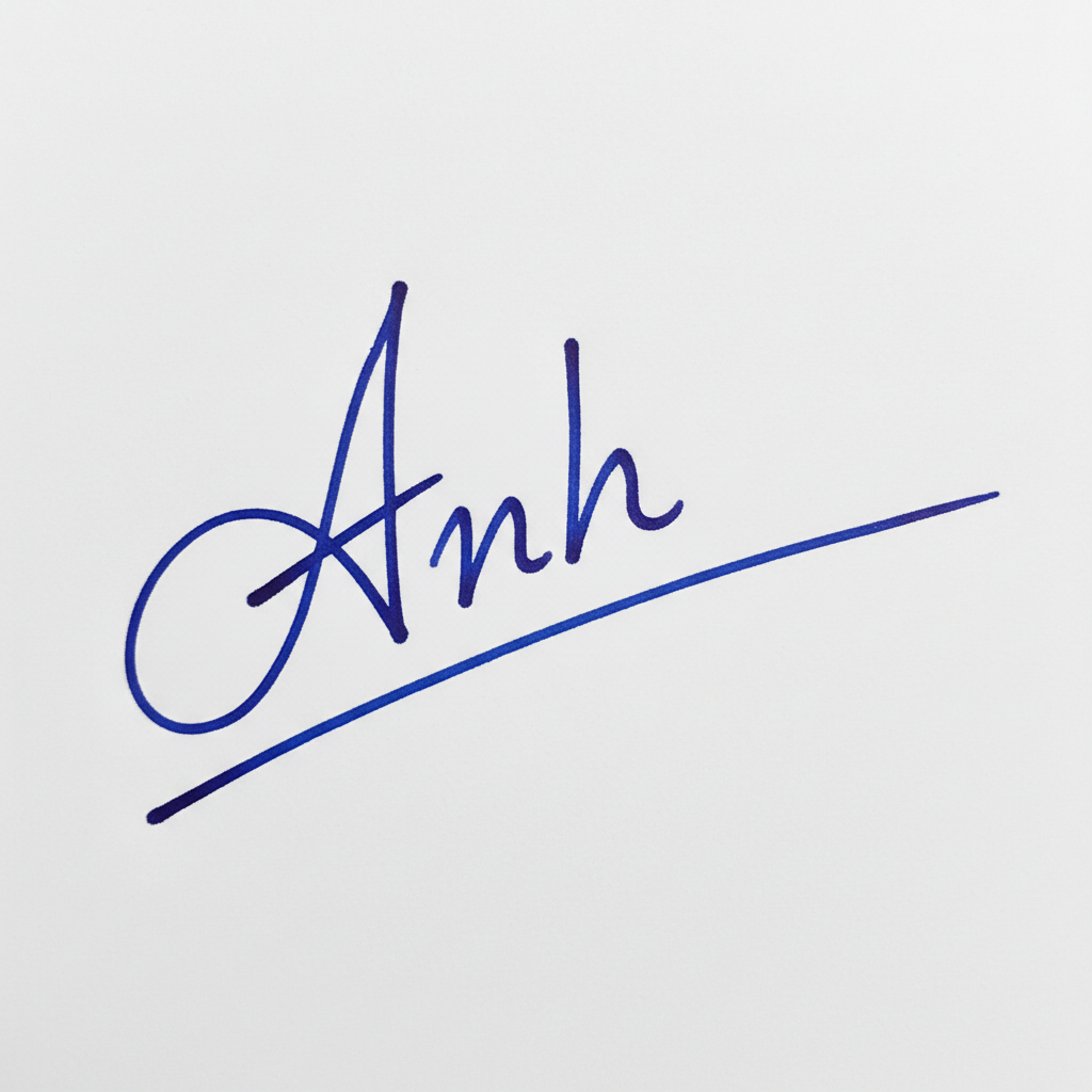 Mẫu chữ ký tên Anh số 3