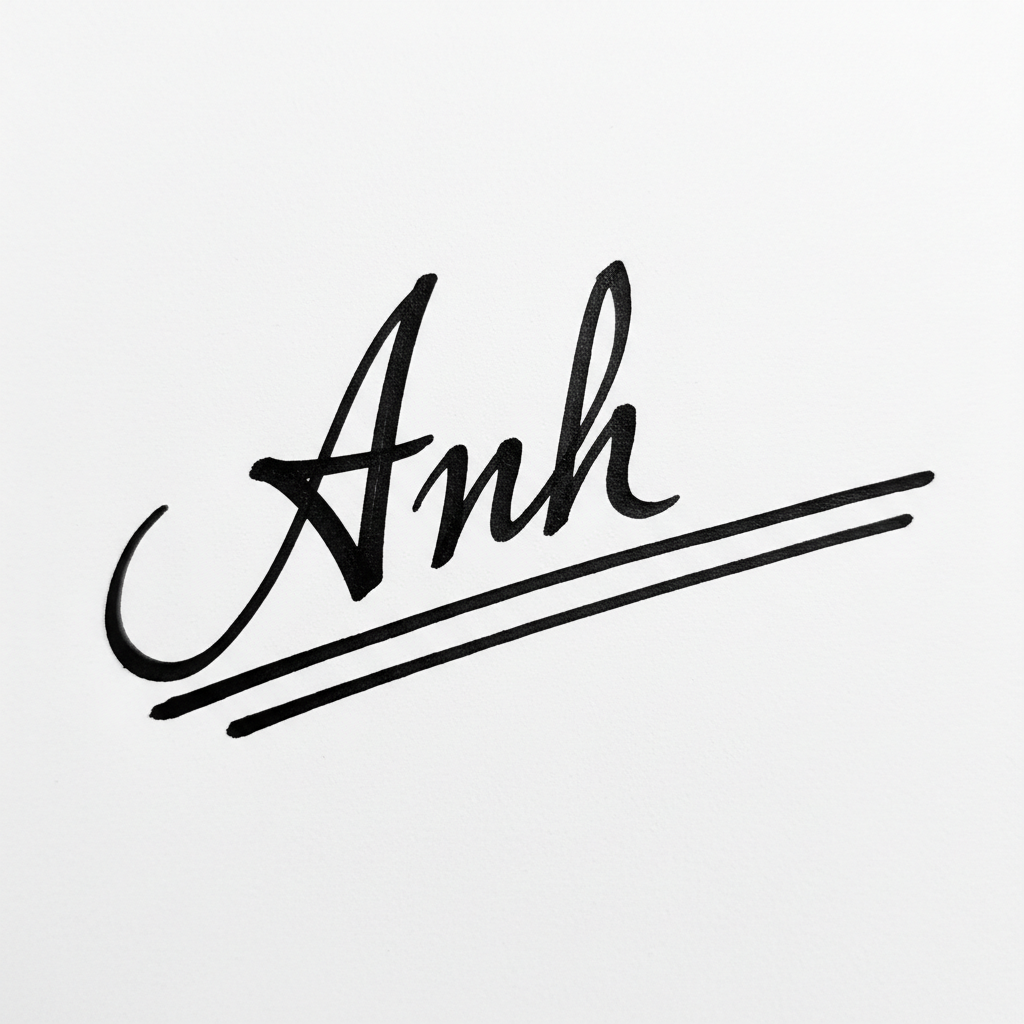 Mẫu chữ ký tên Anh số 7