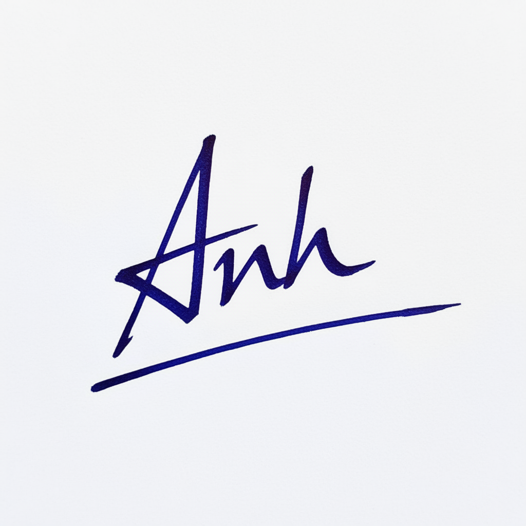 Mẫu chữ ký tên Anh số 9