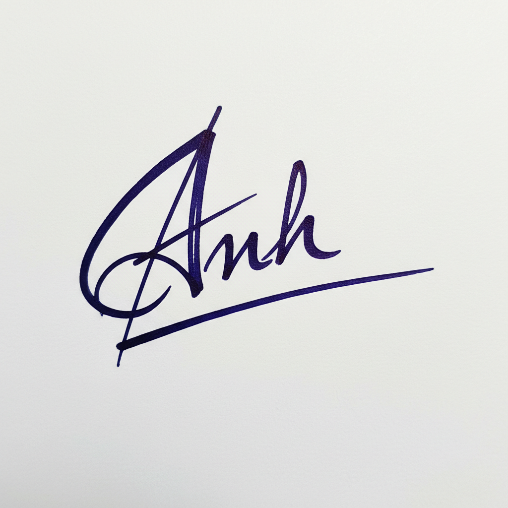 Mẫu chữ ký tên Anh số 9