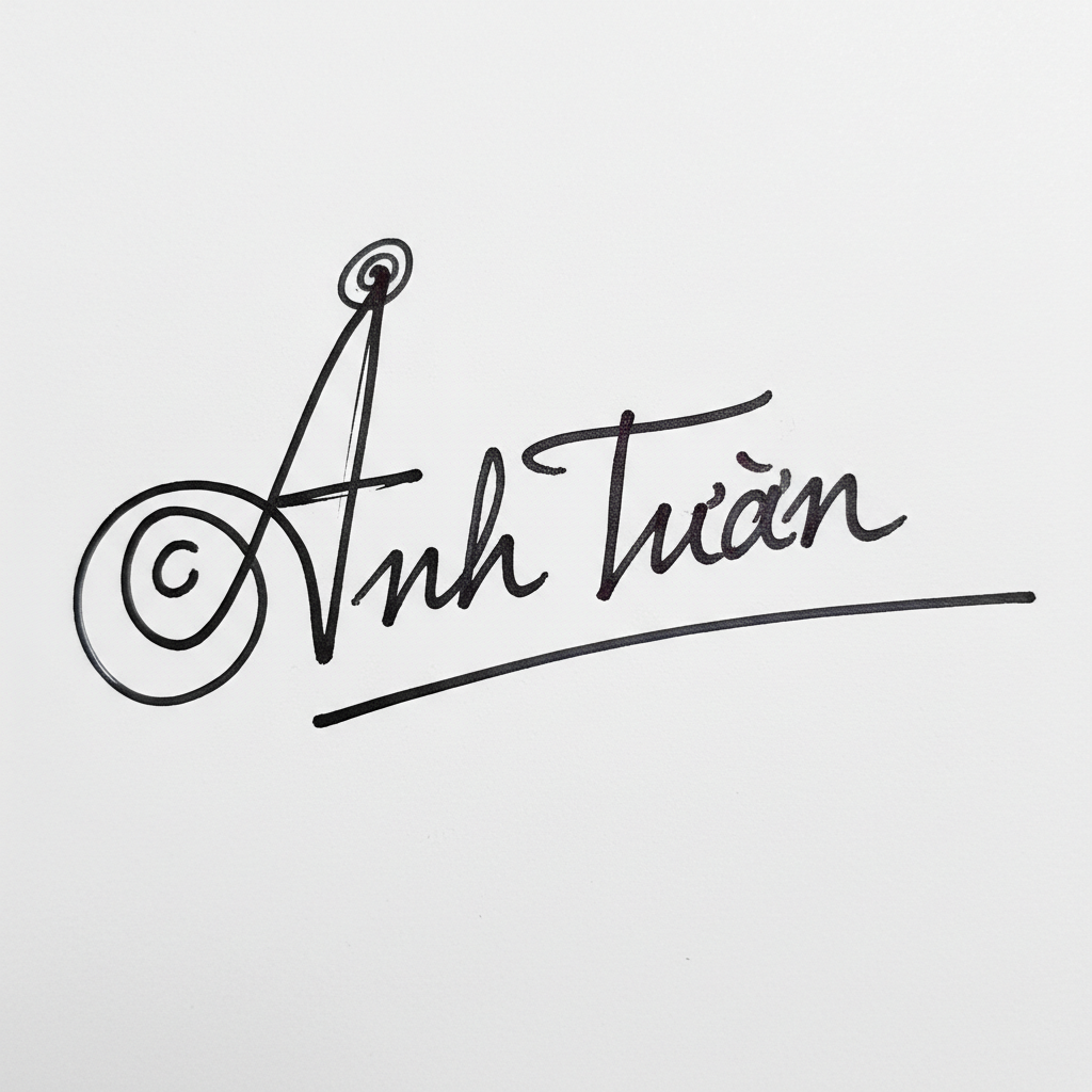 Chữ Ký Tên Anh Tuấn: Bí Quyết Tạo Chữ Ký Đẹp, Đẳng Cấp và Hợp Phong Thủy Mẫu chữ ký tên Anh Tuấn số 2