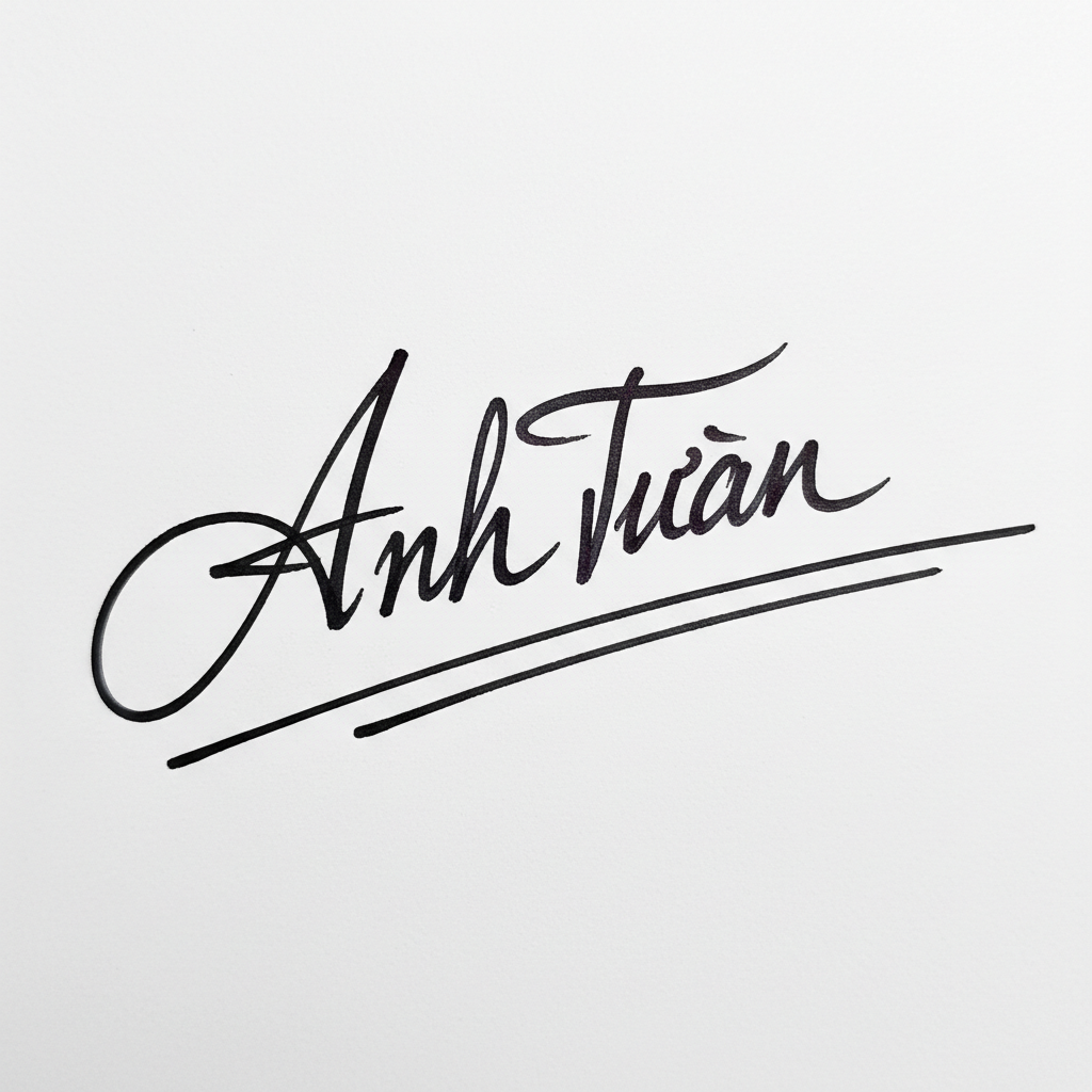 Chữ Ký Tên Anh Tuấn: Bí Quyết Tạo Chữ Ký Đẹp, Đẳng Cấp và Hợp Phong Thủy Mẫu chữ ký tên Anh Tuấn số 7