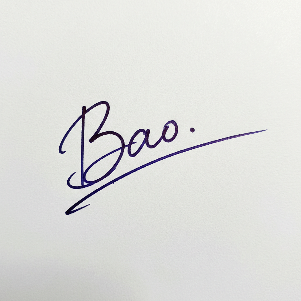 Mẫu chữ ký tên Bảo số 1