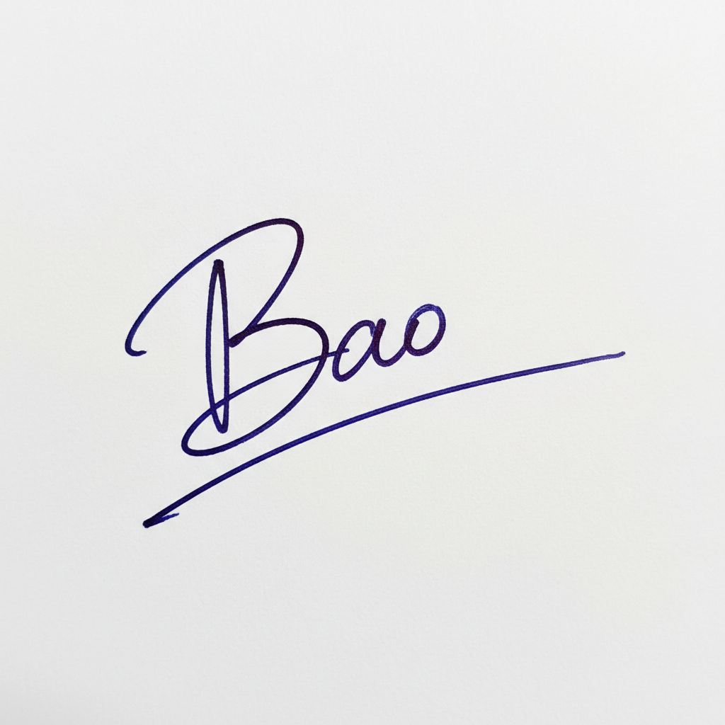 Mẫu chữ ký tên Bảo số 1