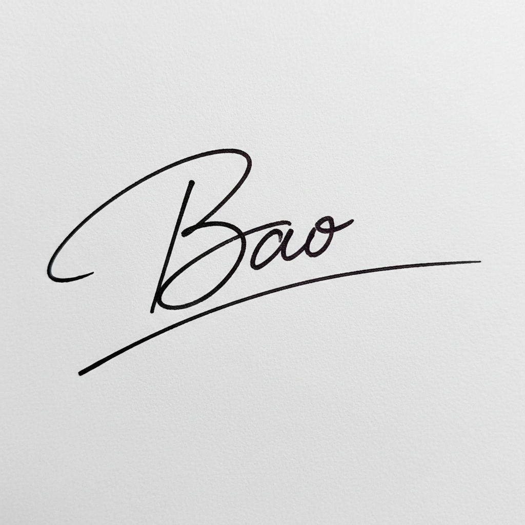 Mẫu chữ ký tên Bảo số 10