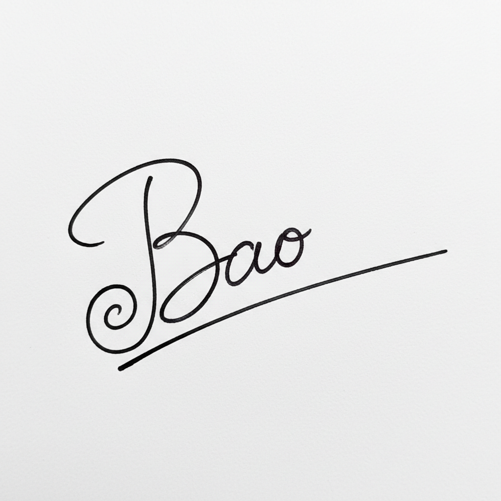 Mẫu chữ ký tên Bảo số 2