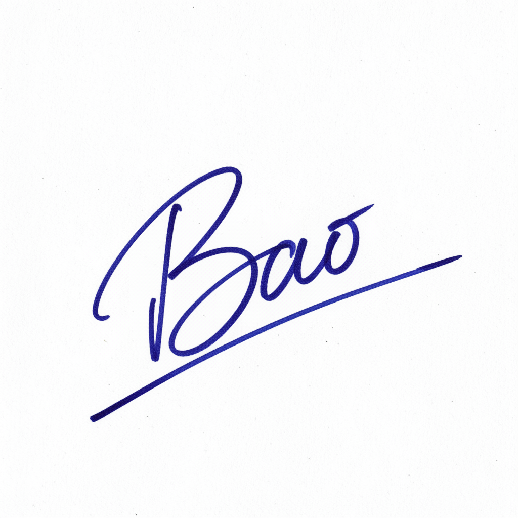 Mẫu chữ ký tên Bảo số 3