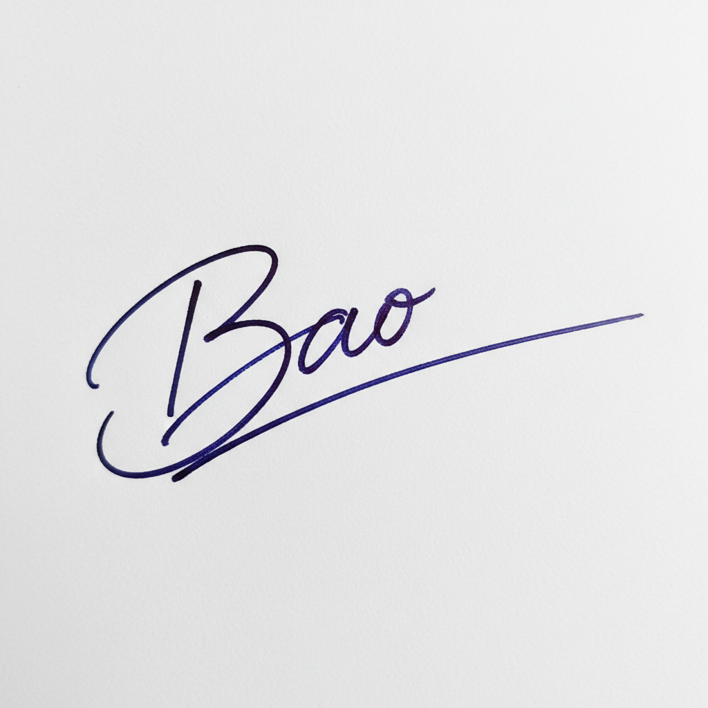 Mẫu chữ ký tên Bảo số 4