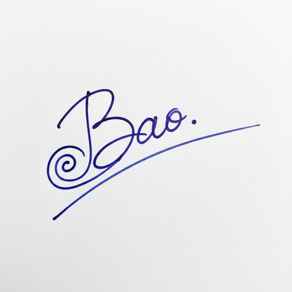 Mẫu chữ ký tên Bảo số 6