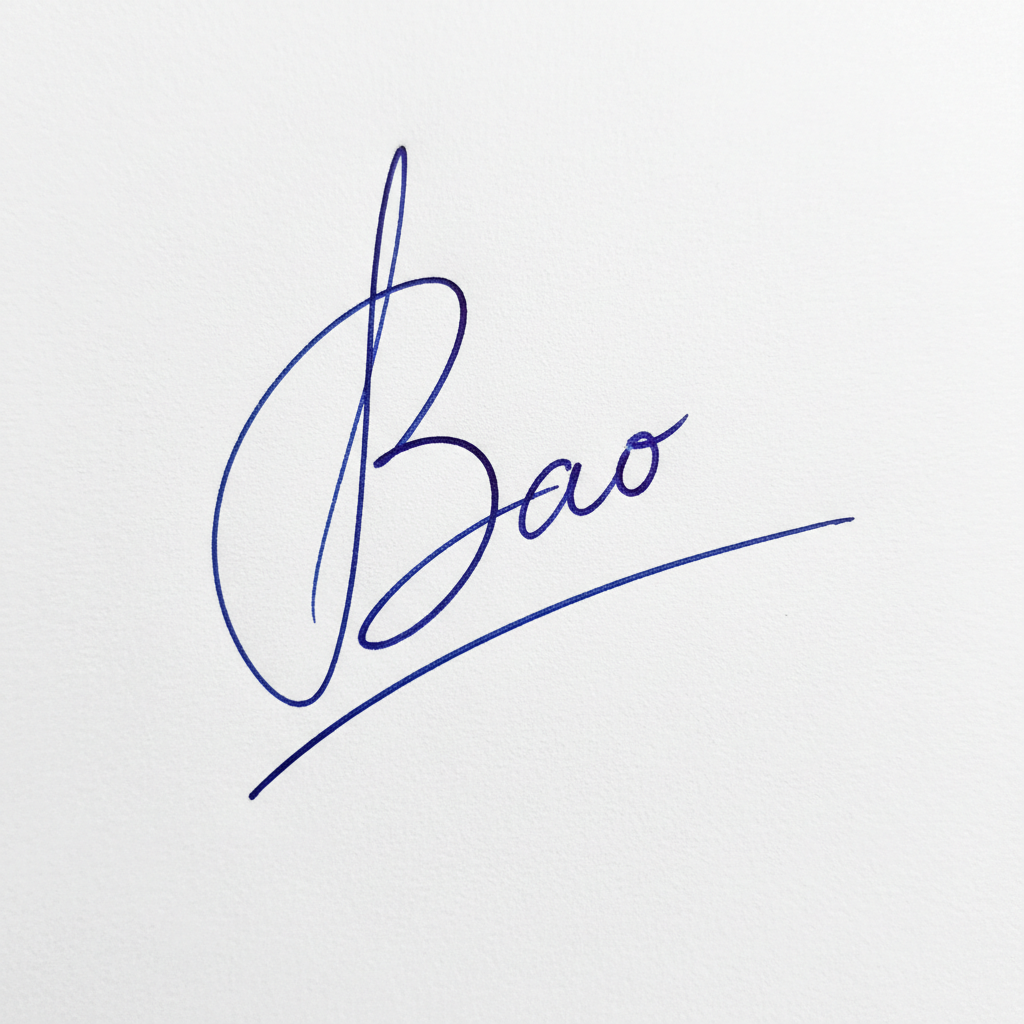 Mẫu chữ ký tên Bảo số 8