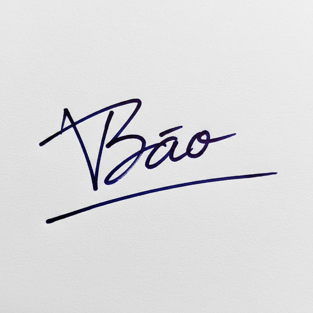 Mẫu chữ ký tên Bảo số 9