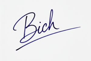 Mẫu chữ ký tên Bích số 1