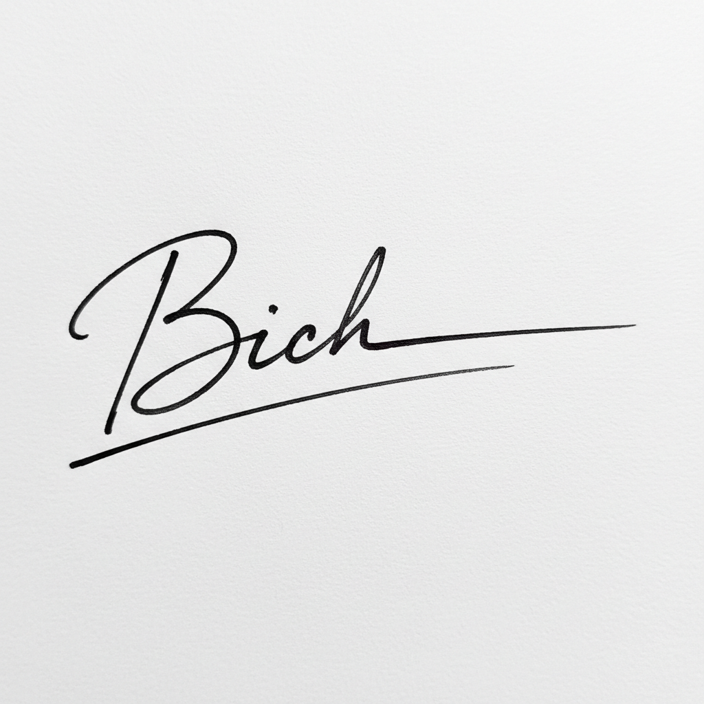 Mẫu chữ ký tên Bích số 10