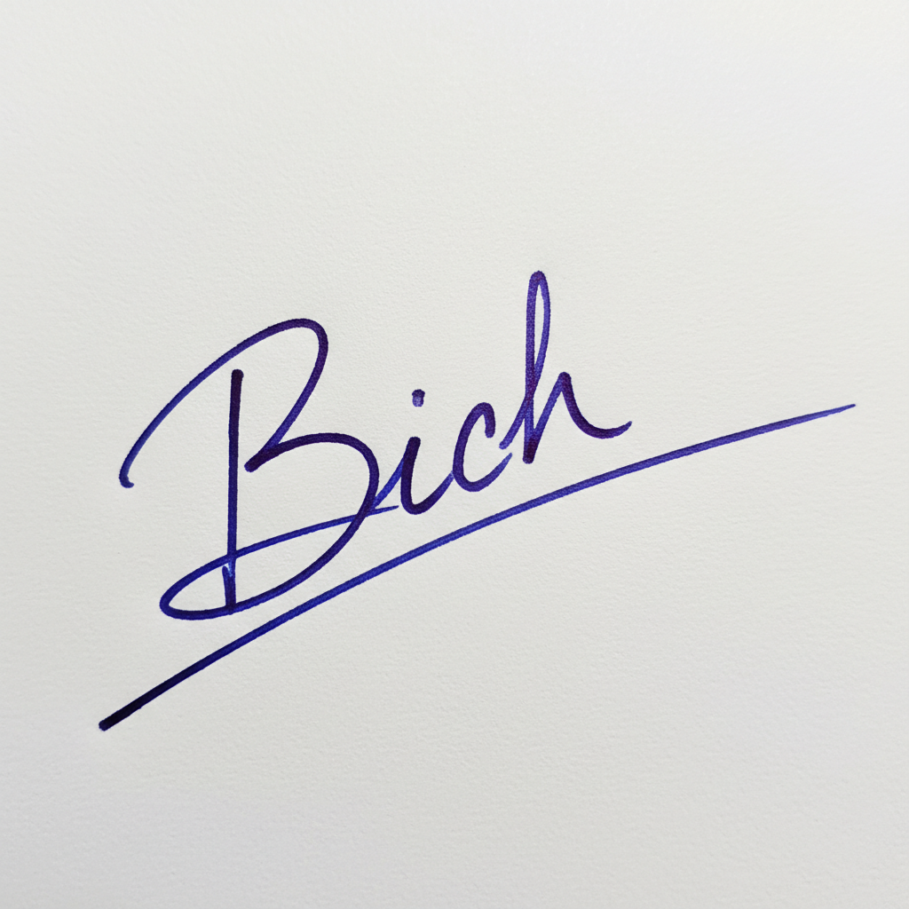 Mẫu chữ ký tên Bích số 3