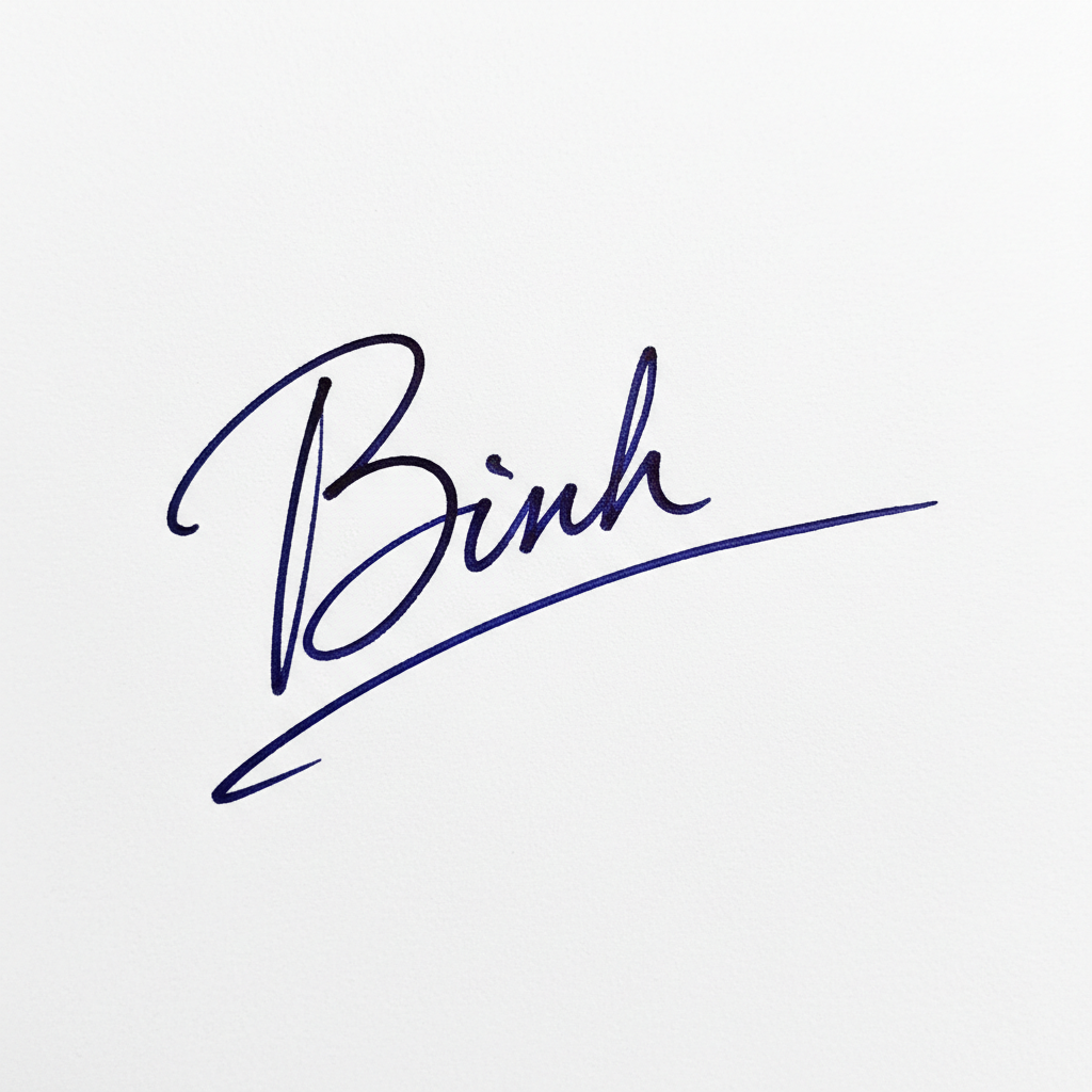 Mẫu chữ ký tên Bình số 1