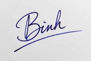 Mẫu chữ ký tên Bình số 1