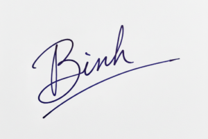 Mẫu chữ ký tên Bình số 1