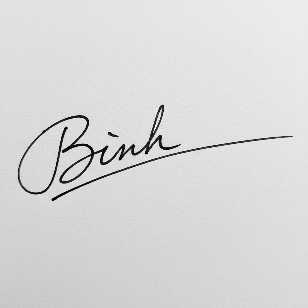 Các Mẫu Chữ Ký Tên Bình: Bí Quyết Tạo Dấu Ấn Độc Đáo và Thu Hút May Mắn Mẫu chữ ký tên Bình số 10