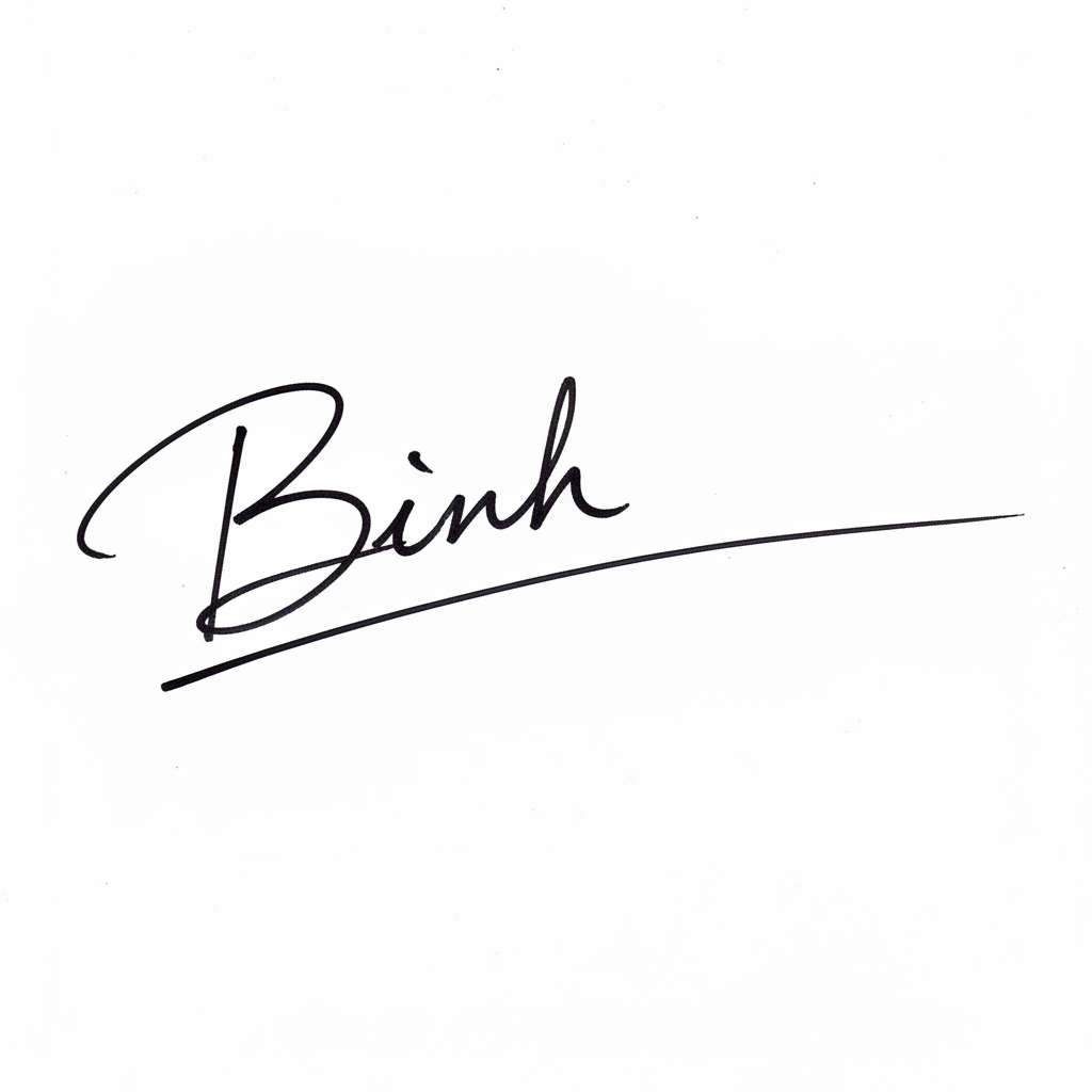 Mẫu chữ ký tên Bình số 10