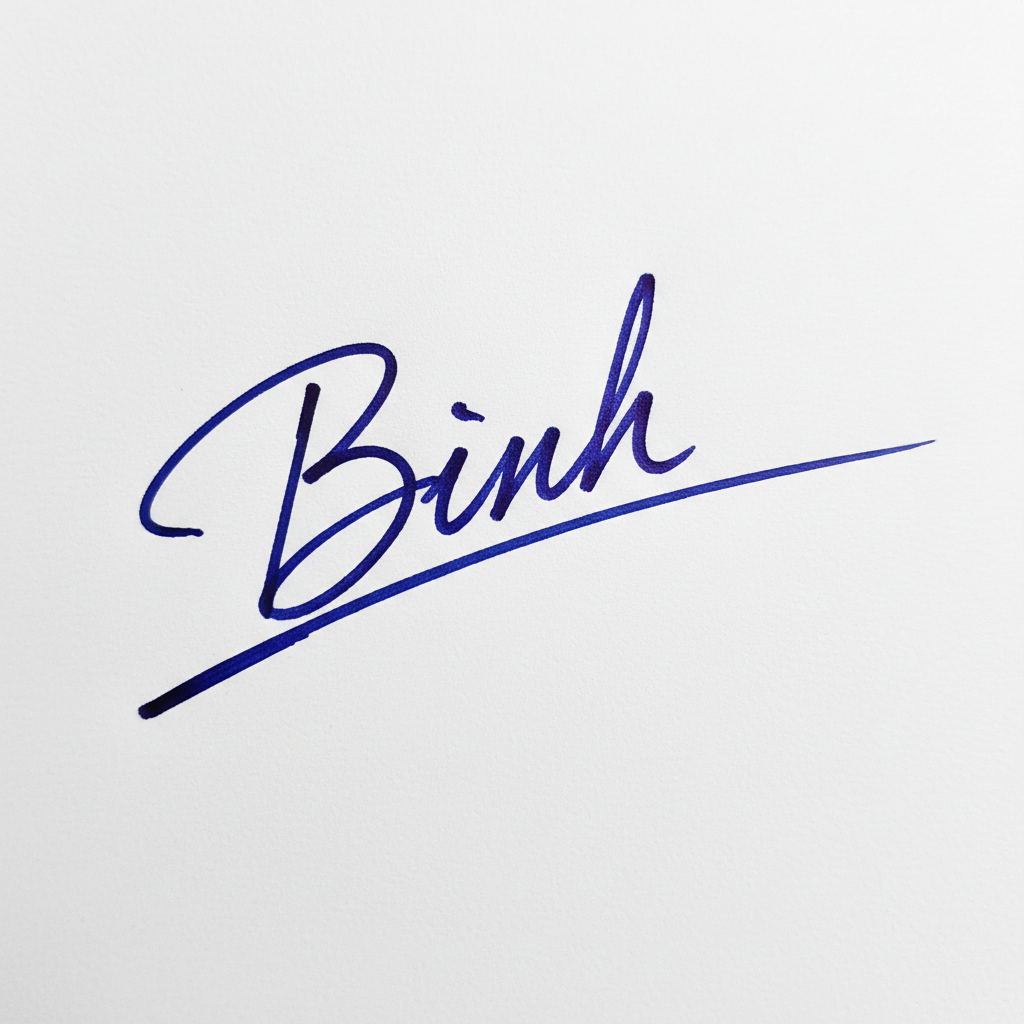 Các Mẫu Chữ Ký Tên Bình: Bí Quyết Tạo Dấu Ấn Độc Đáo và Thu Hút May Mắn Mẫu chữ ký tên Bình số 3