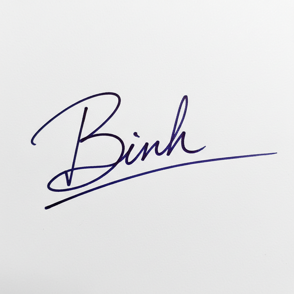 Mẫu chữ ký tên Bình số 4