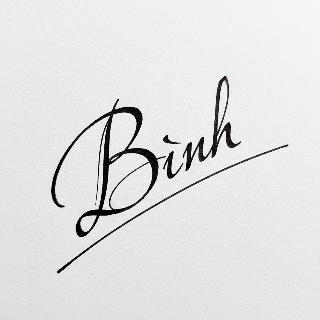 Các Mẫu Chữ Ký Tên Bình: Bí Quyết Tạo Dấu Ấn Độc Đáo và Thu Hút May Mắn Mẫu chữ ký tên Bình số 5