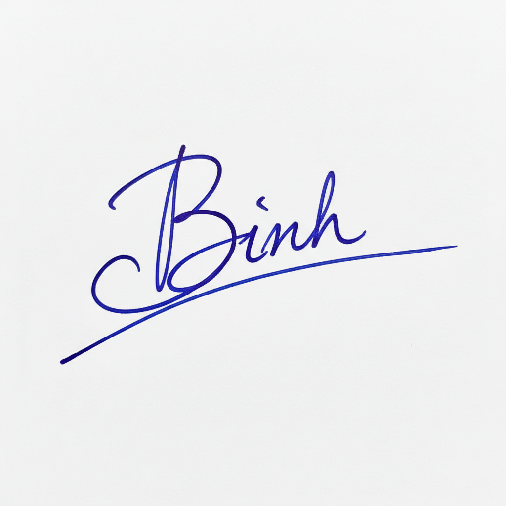 Mẫu chữ ký tên Bình số 6