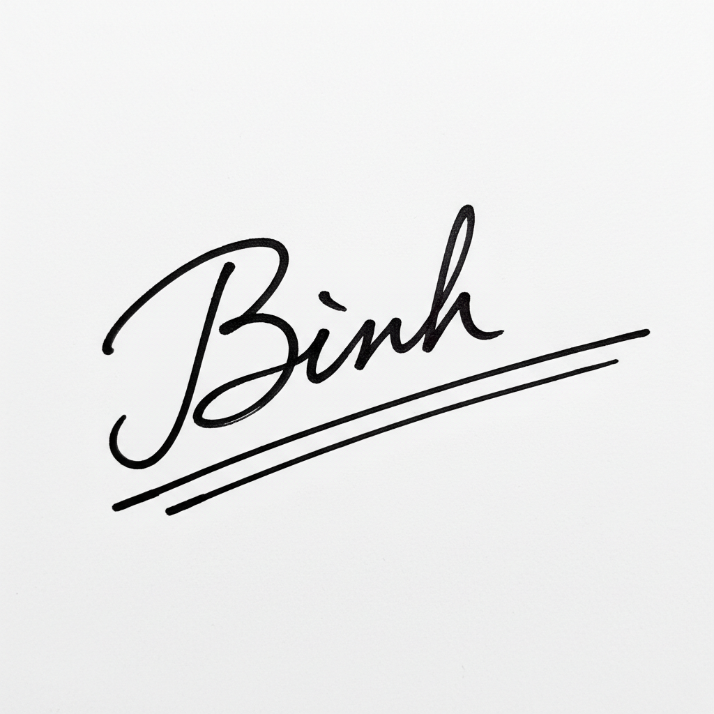 Các Mẫu Chữ Ký Tên Bình: Bí Quyết Tạo Dấu Ấn Độc Đáo và Thu Hút May Mắn Mẫu chữ ký tên Bình số 7