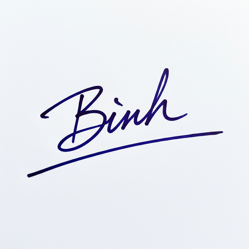 Các Mẫu Chữ Ký Tên Bình: Bí Quyết Tạo Dấu Ấn Độc Đáo và Thu Hút May Mắn Mẫu chữ ký tên Bình số 9