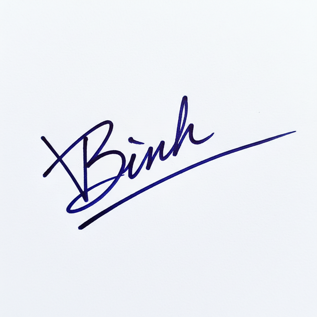 Mẫu chữ ký tên Bình số 9